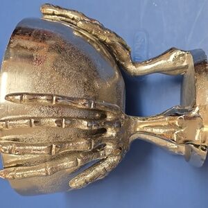 Silver Skeleton Hand Bowl